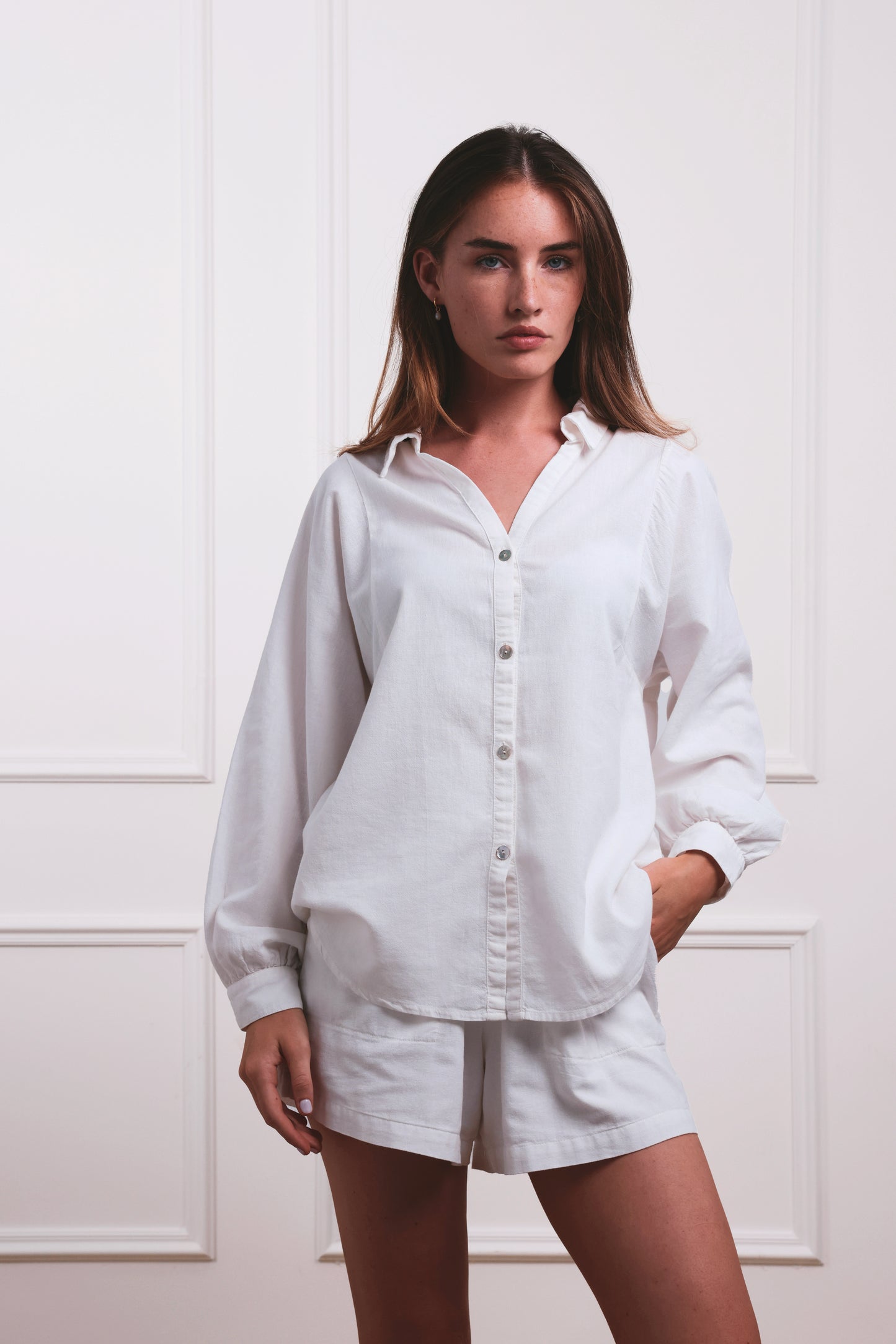 Calabasas Linen Button Down Shirt